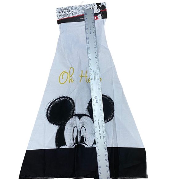 Disney Apron Adult Mickey Mouse Kitchen Tie Ears Holiday Oh Hello Peek A Boo - Picture 4 of 9